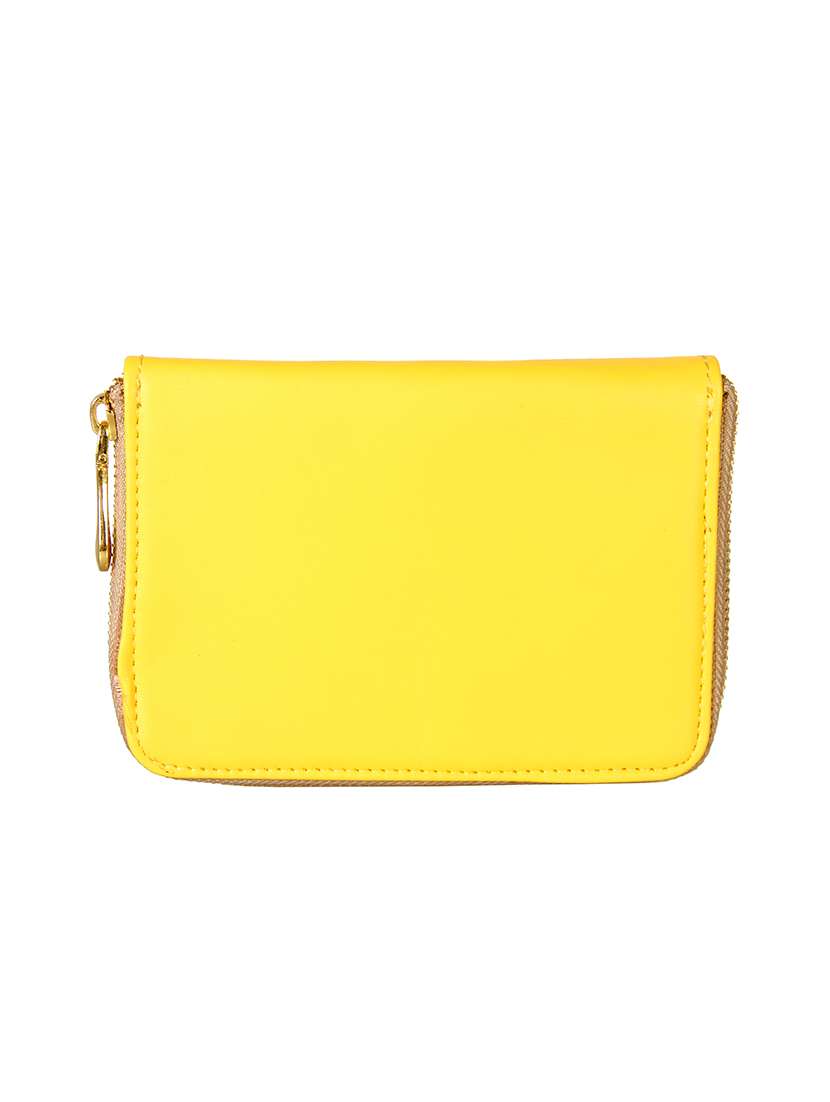 yellow leatherette wallet - 12996871 -  Standard Image - 1