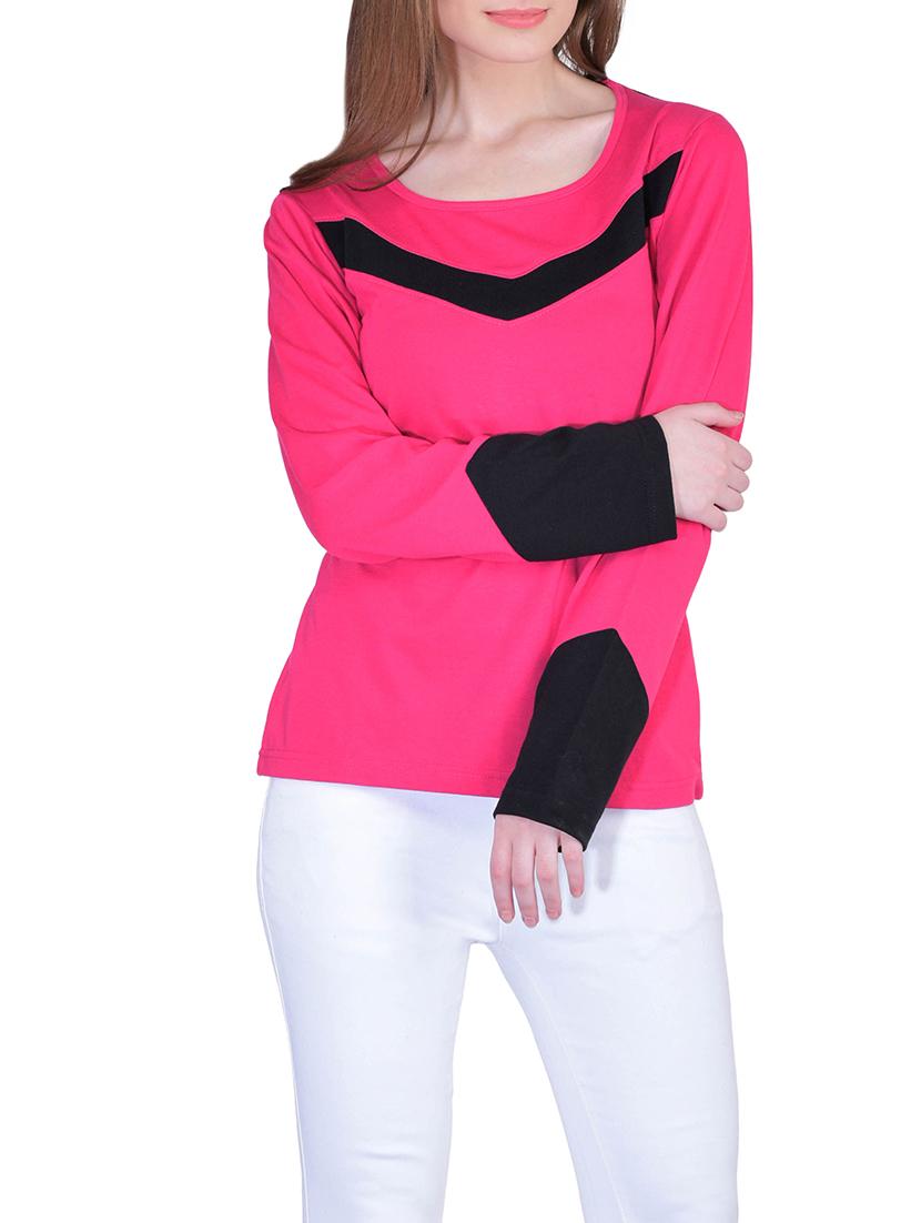 pink cotton regular tee