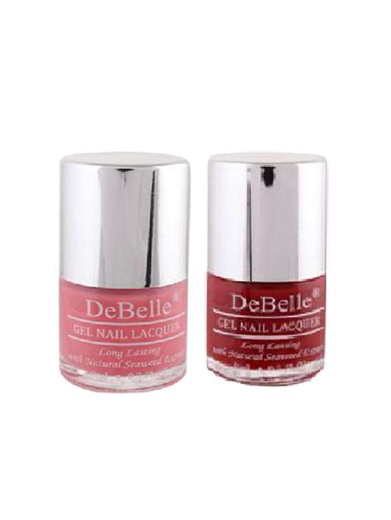 debelle nail polish( combo of 2 )(baby pink & maroon)