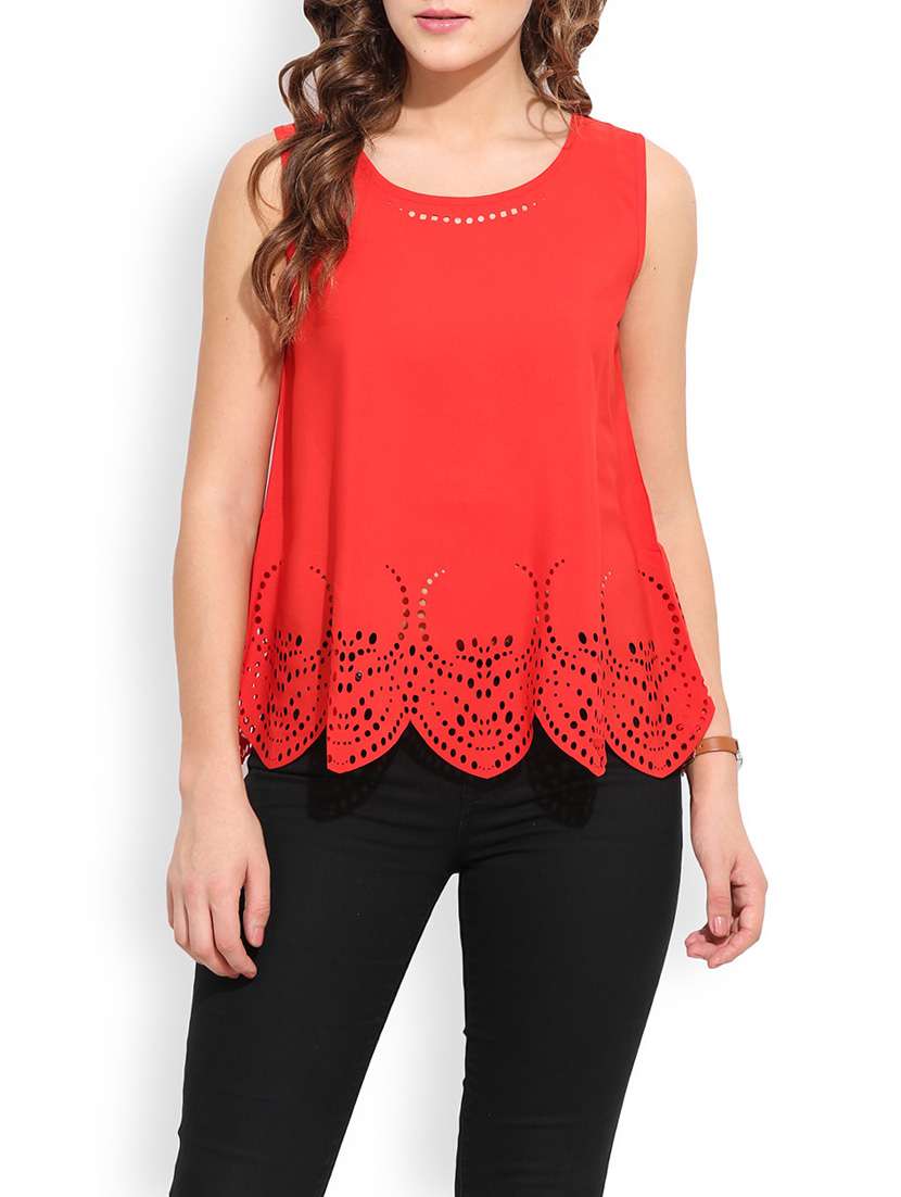 women's straight round neck top
