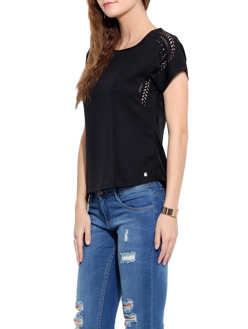 women's straight round neck top - 13003936 -  Standard Image - 1