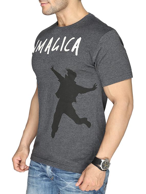 grey cotton printed t-shirt - 13004324 - Standard Image - 1