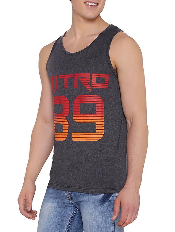 grey printed vest - 13004356 - Standard Image - 1