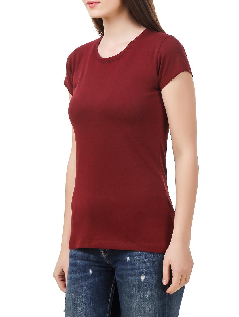 round neck solid tee - 13005754 - Standard Image - 1