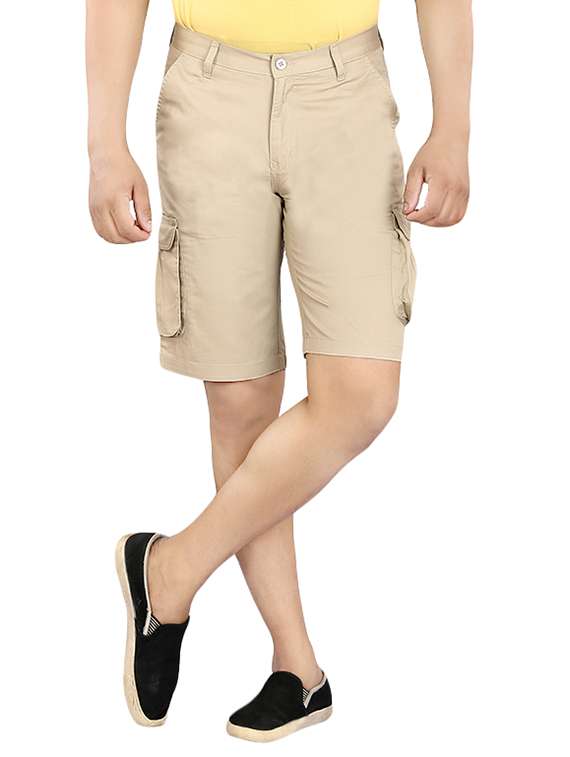 beige cotton three  fourths