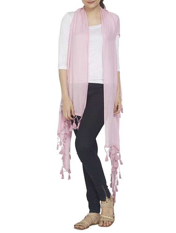 pink viscose shrug