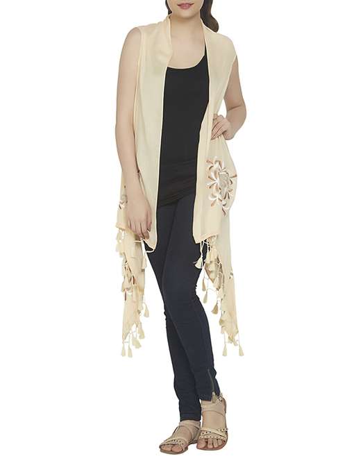 yellow viscose shrug - 13011702 -  Standard Image - 0