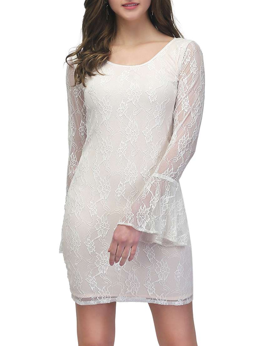 white lace bodycon dress