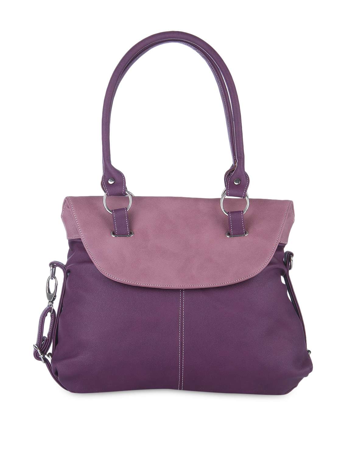 purple leatherette handbags.