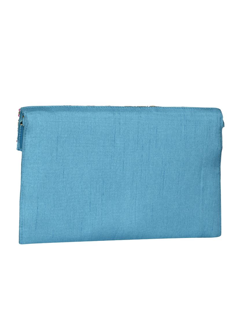blue silk sling bag - 13023097 - Standard Image - 1