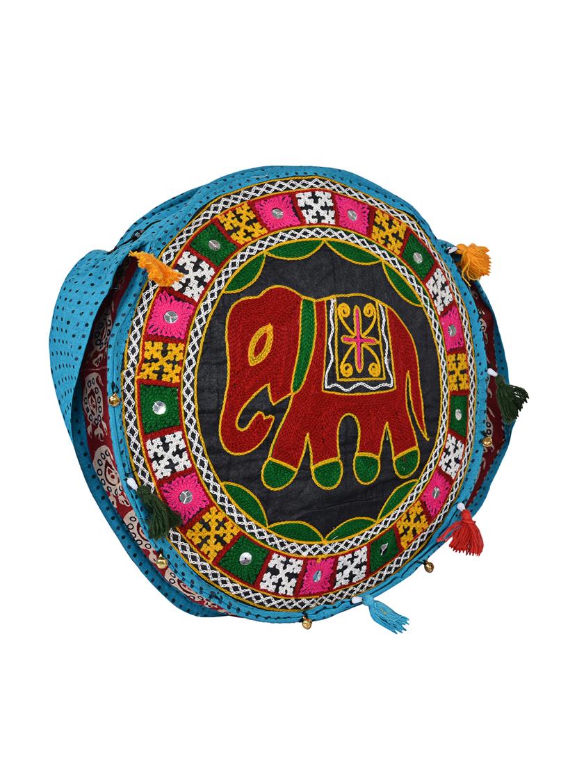 blue cotton sling bag - 13027477 - Standard Image - 4