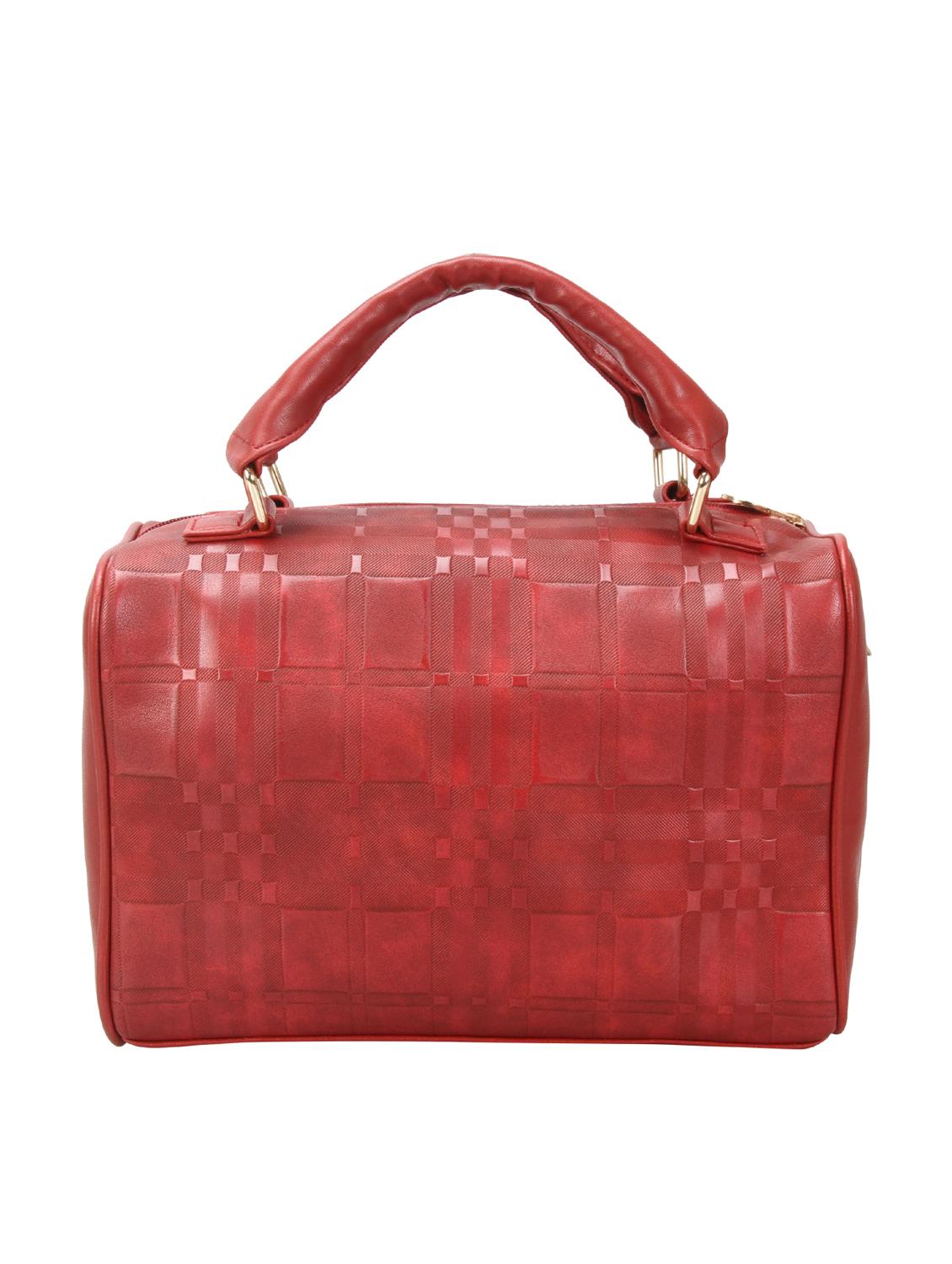 maroon leatherette handbag - 13027846 - Standard Image - 1