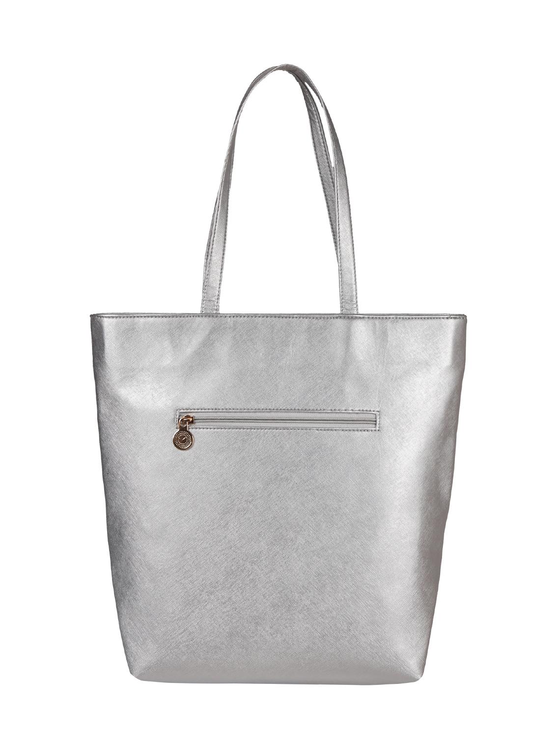 silver leatherette handbag - 13027856 - Standard Image - 1