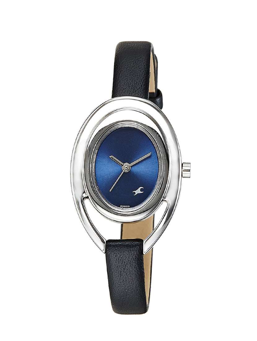 fastrack fits & forms analog blue dial women's watch - 6090sl02