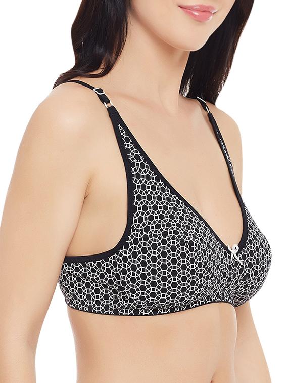 black cotton regular bra - 13039224 - Standard Image - 1