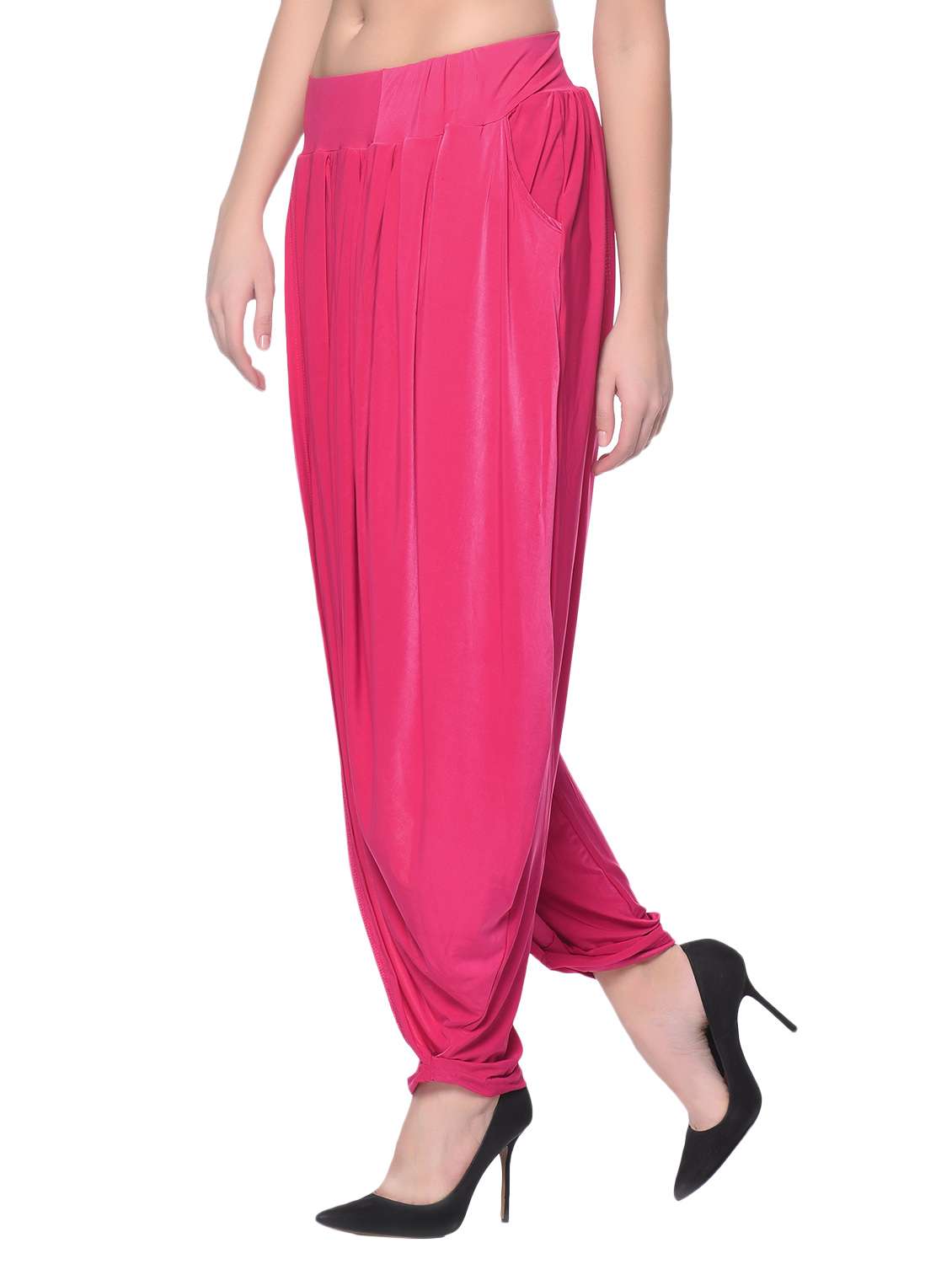 pink polyester regular salwars - 13054833 -  Standard Image - 1