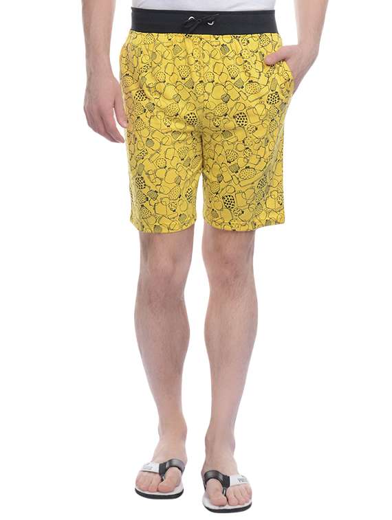 yellow cotton shorts