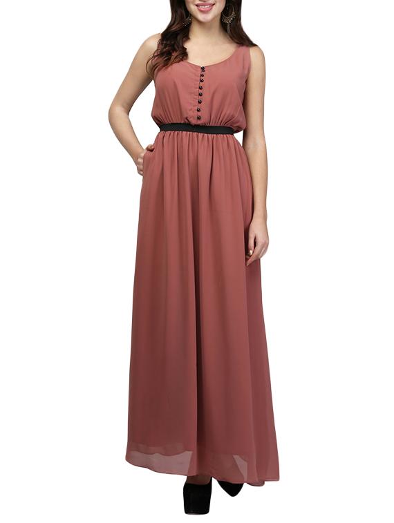 gathered waist maxi dress - 13056271 - Zoom Image - 0