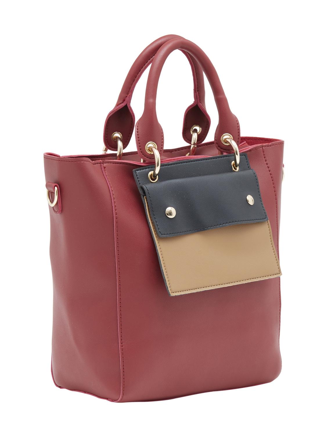 red leatherette tote - 13064526 - Standard Image - 4