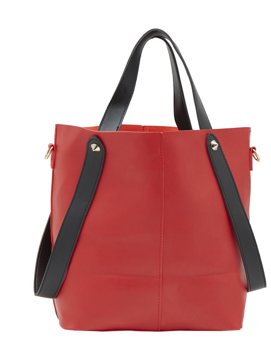 red leatherette tote - 13064536 - Standard Image - 1