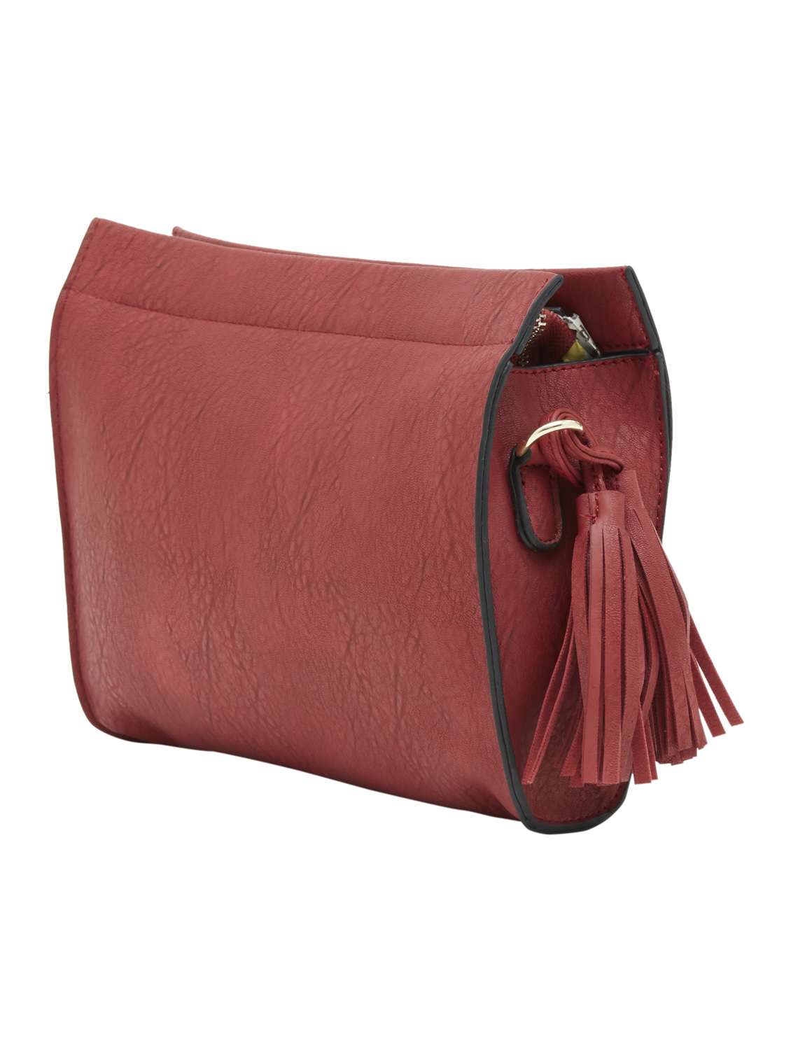 red leatherette sling bag - 13064542 -  Standard Image - 4