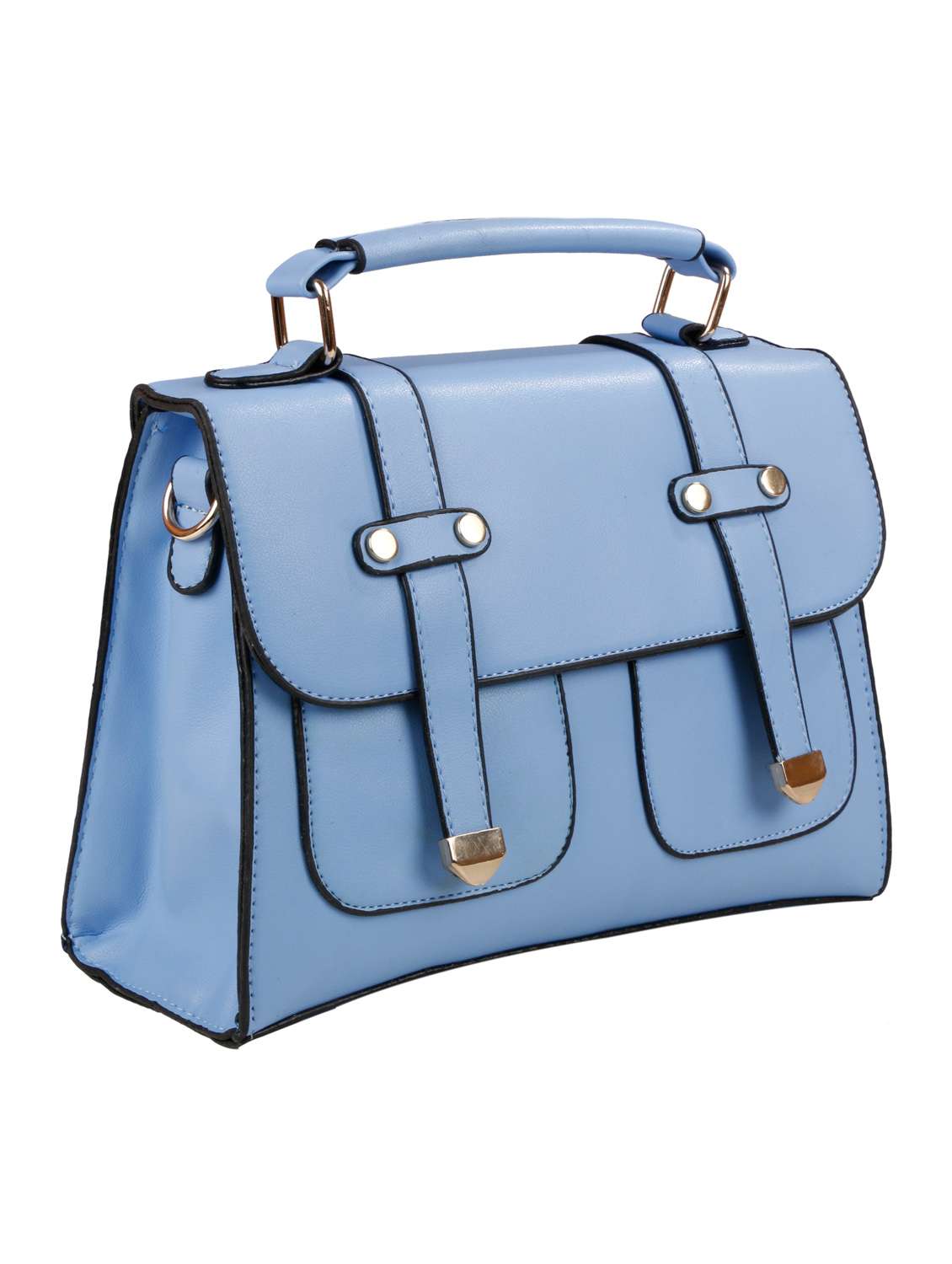 blue leatherette satchel - 13064553 -  Standard Image - 4