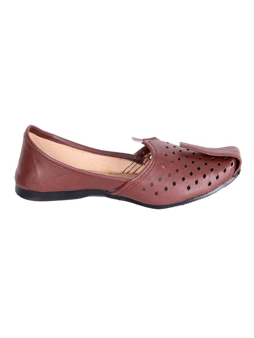 brown leatherette slip on juti - 13068448 - Standard Image - 1