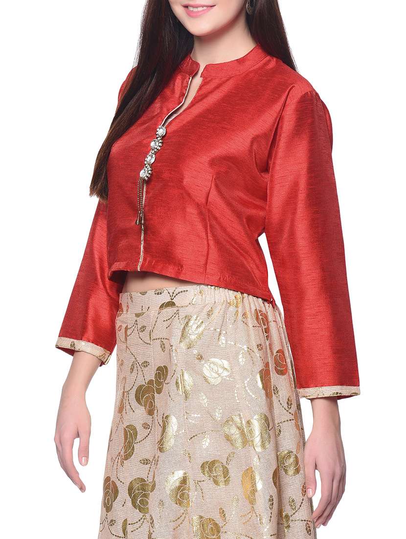 red cotton blouse - 13073742 - Standard Image - 1