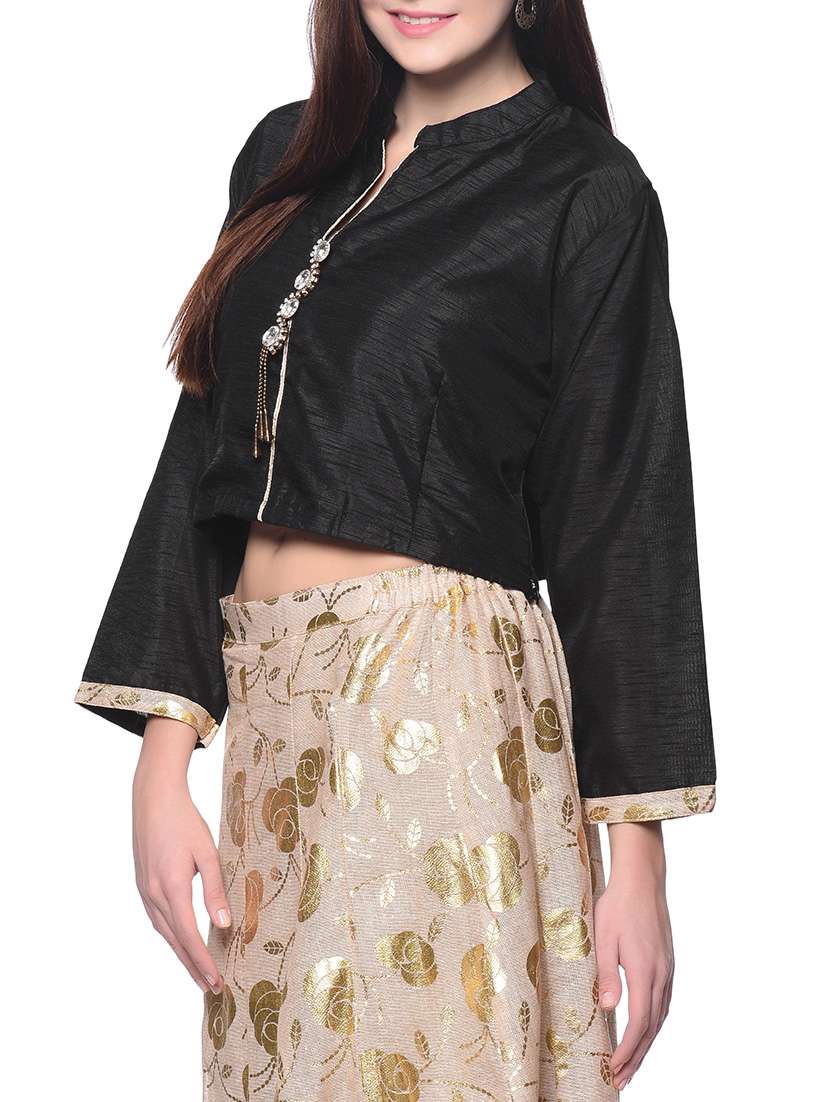 black cotton blouse - 13073744 - Standard Image - 1