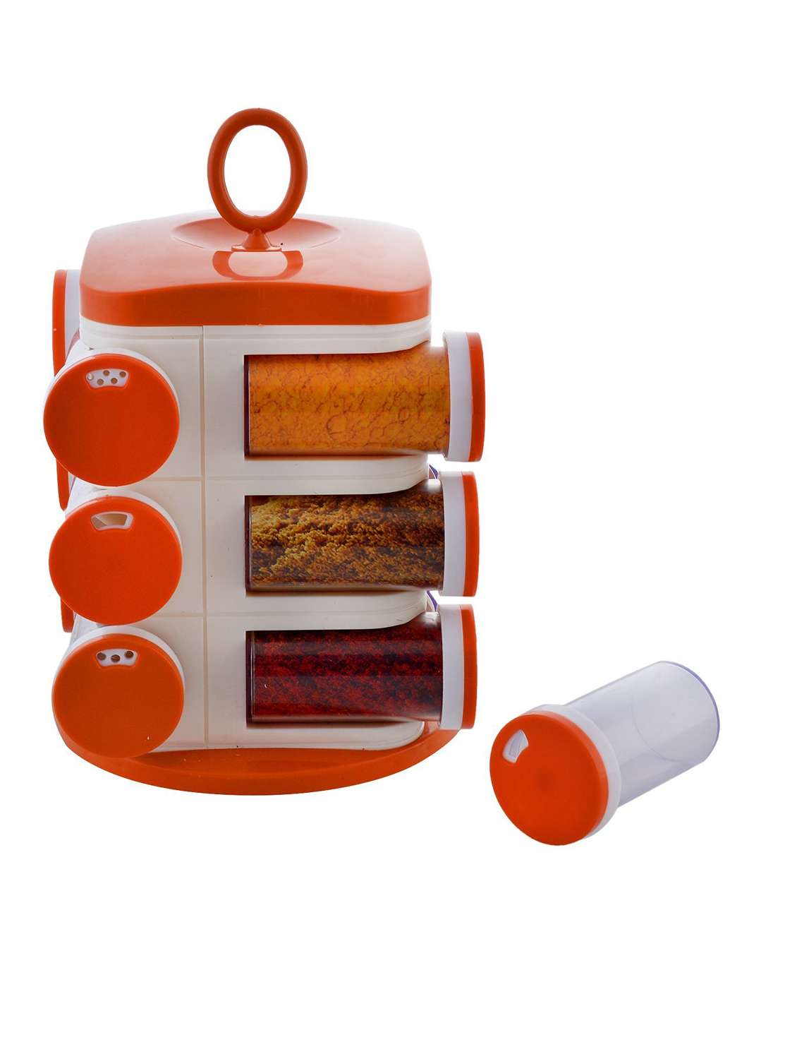 Multipurpose Revolving Spice Rack | Rotating Masala Rack | Condiment Set | 12 Pieces - Assorted Color