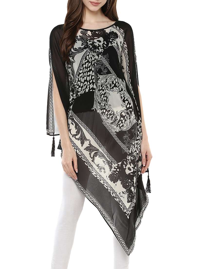 black georgette kaftan