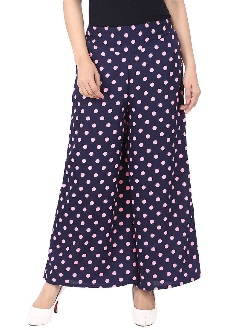 navy blue crepe palazzo