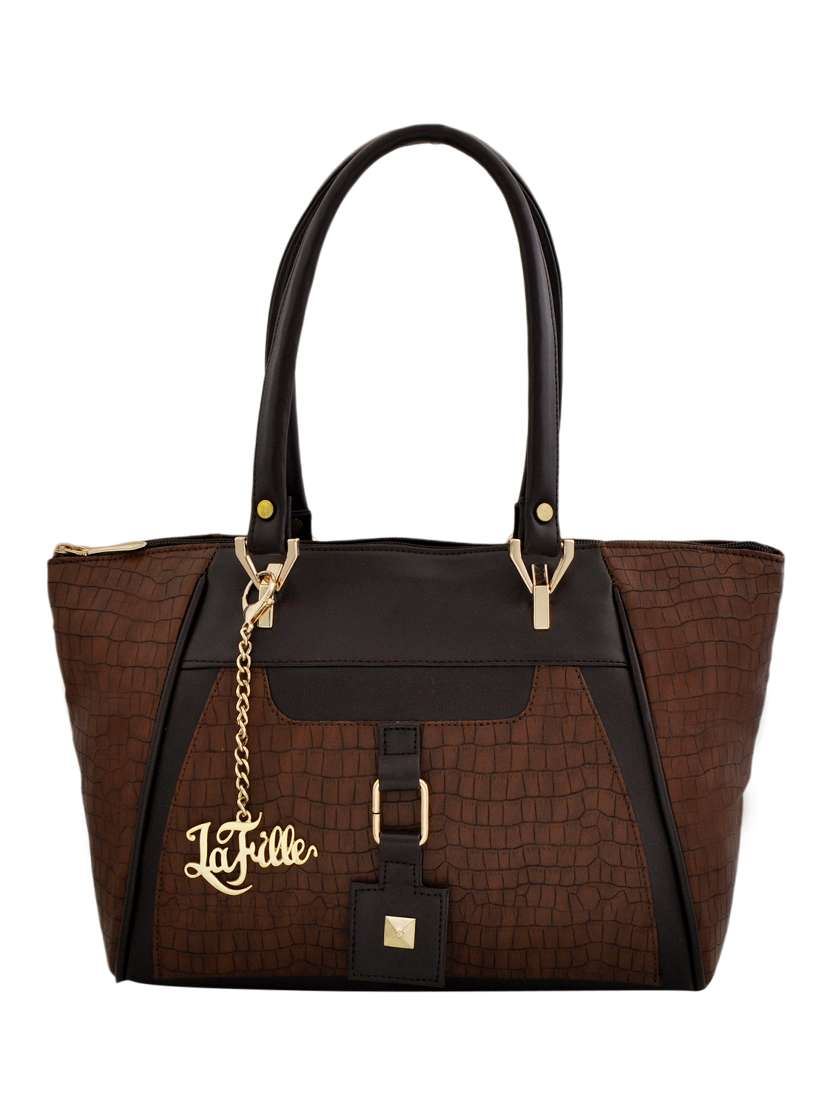 brown leatherette  handbag