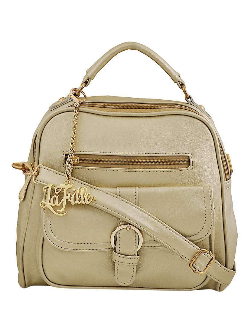 gold leatherette  handbag
