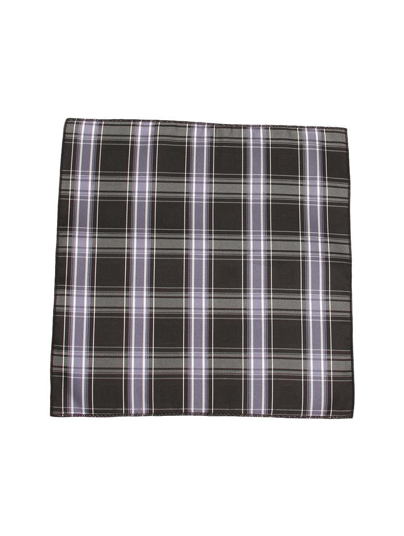 black micro fiber tie and a pocket square - 13092547 - Standard Image - 4