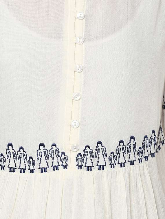 cream rayon top - 13096682 -  Standard Image - 4