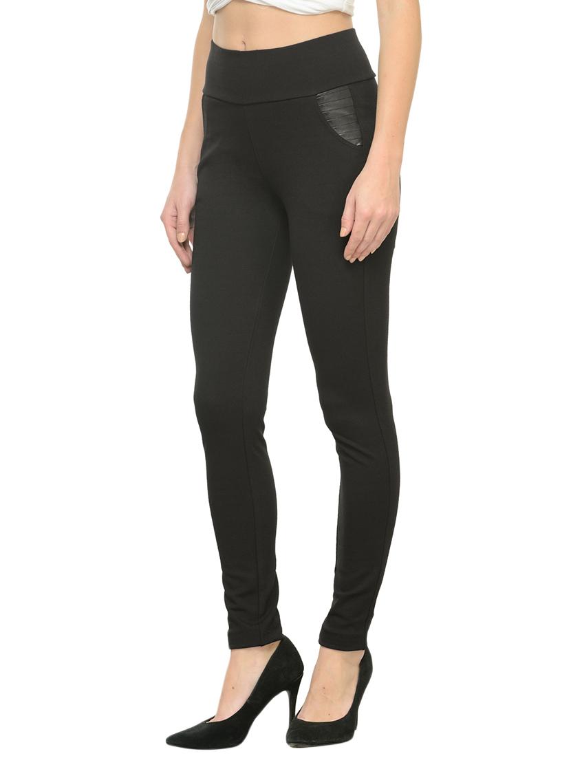 black cotton jeggings - 13096892 - Standard Image - 1
