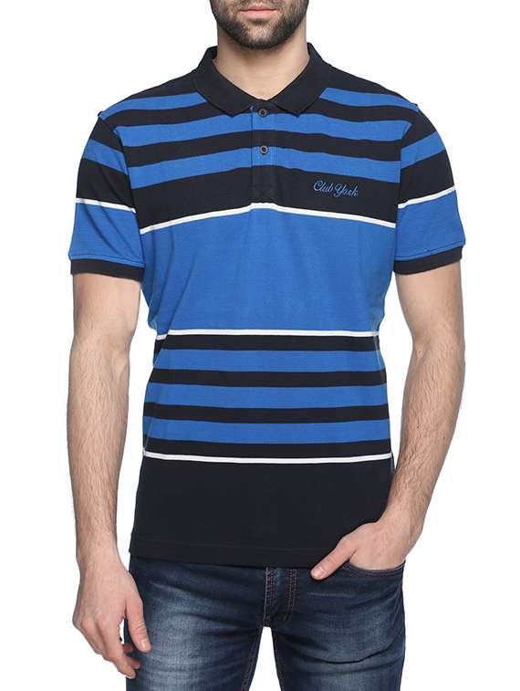 dark blue cotton stripe t-shirt