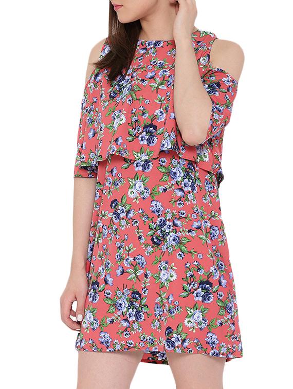 pink floral printed dress - 13099952 -  Standard Image - 1