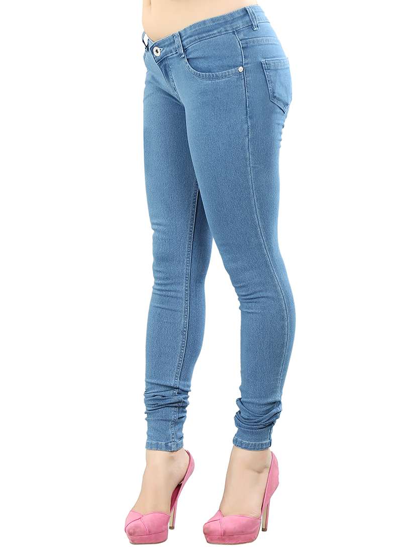 women's plain slim fit jeans - 13104902 -  Standard Image - 1