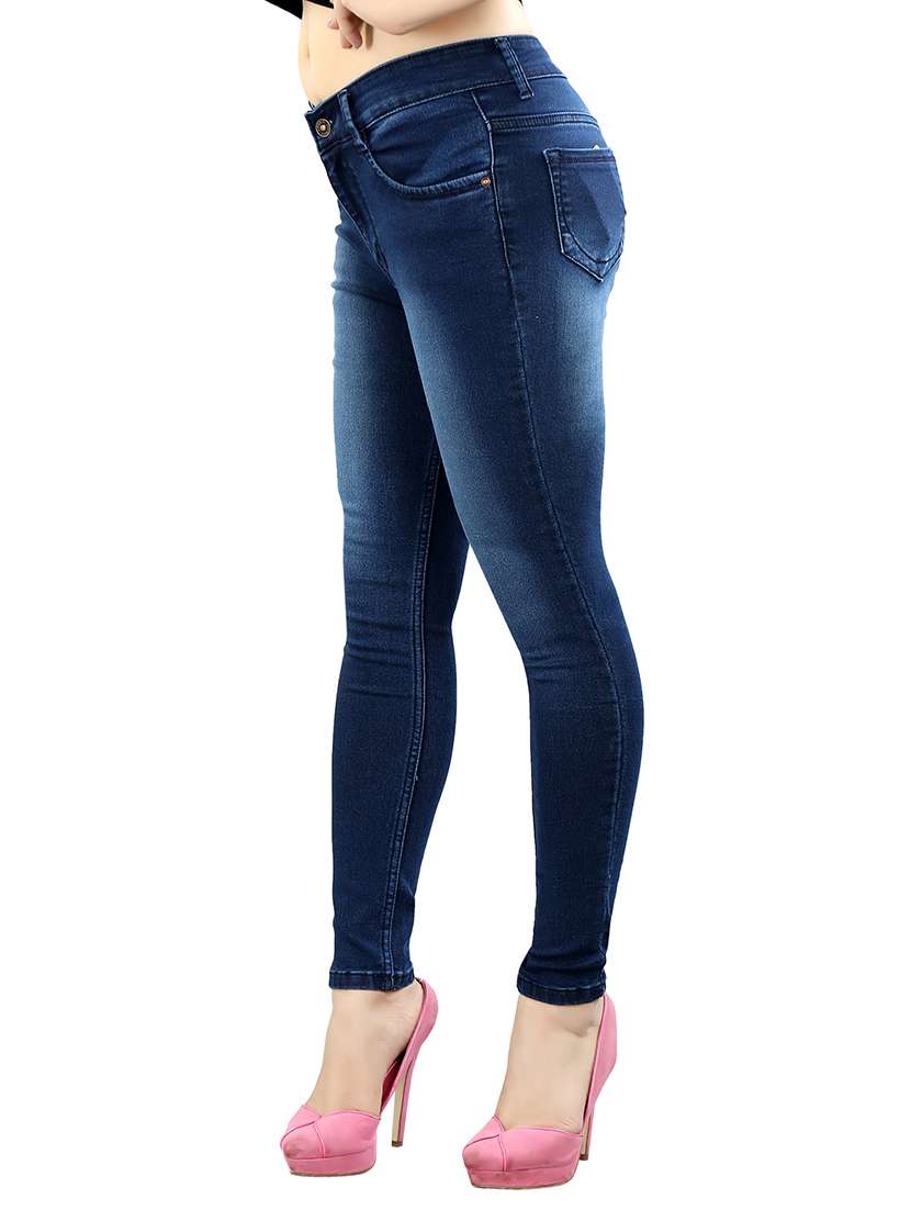 women's plain slim fit jeans - 13104916 -  Standard Image - 1