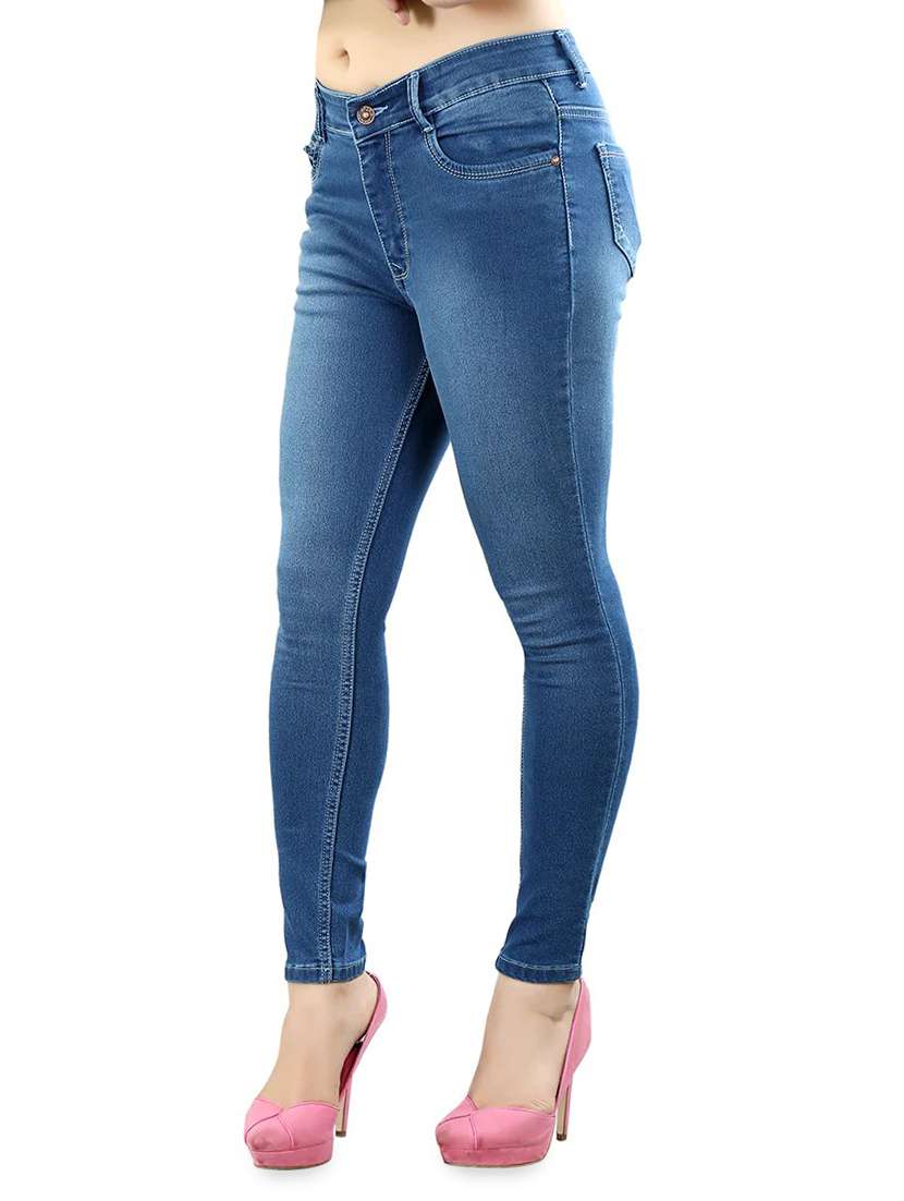women's plain skinny fit jeans - 13104918 -  Standard Image - 1