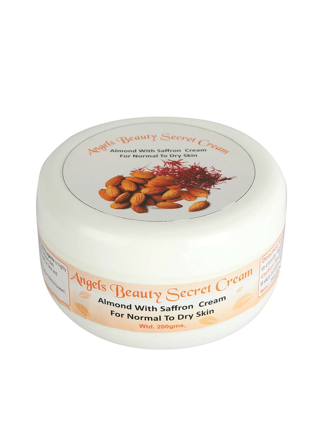 angels beauty secret  almond with saffron  cream