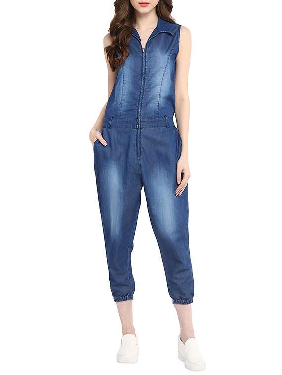 blue denim 34  jumpsuit