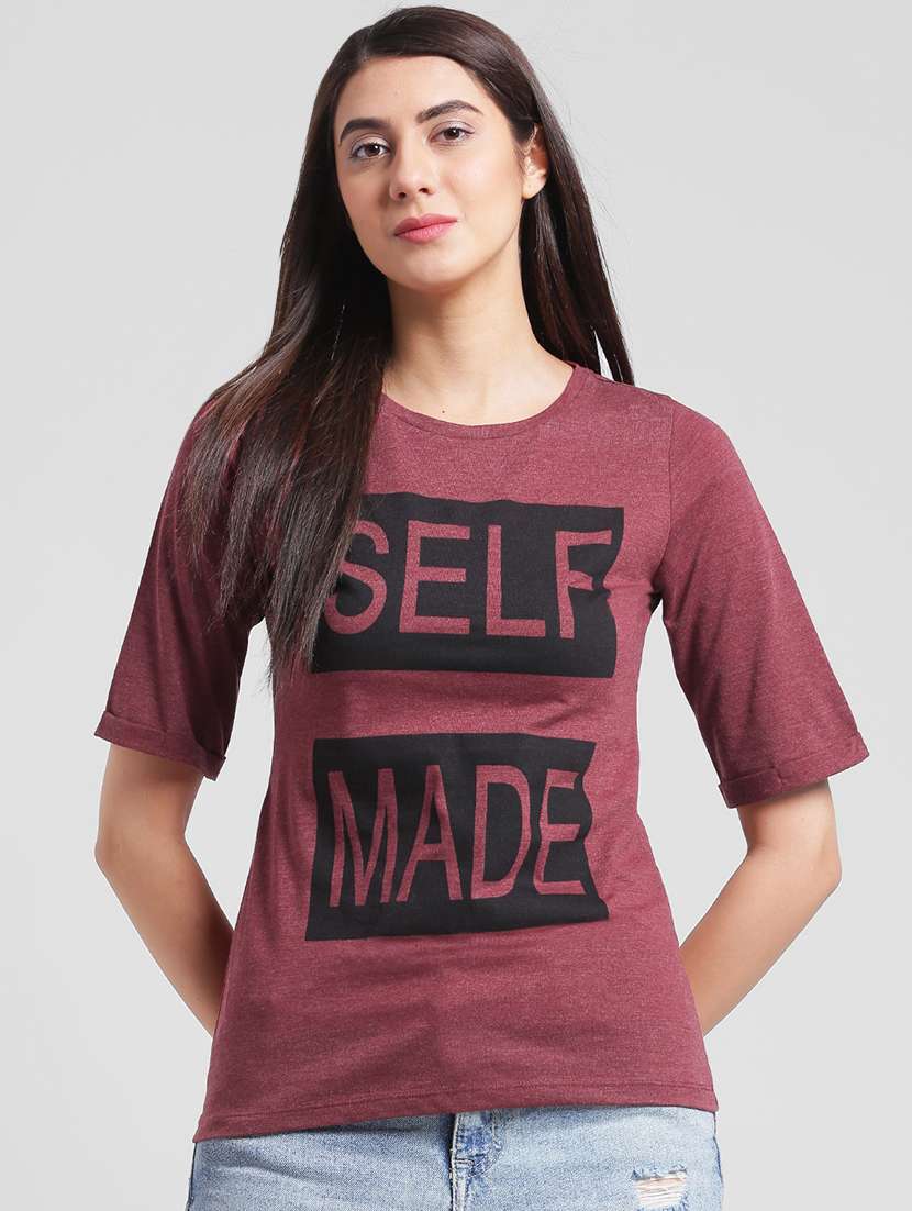 slogan print short sleeved tee 