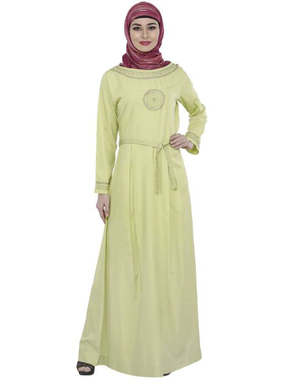 lime full sleeved abaya