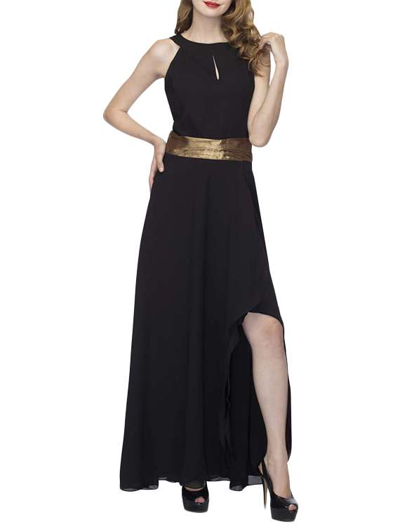 black georgette dress