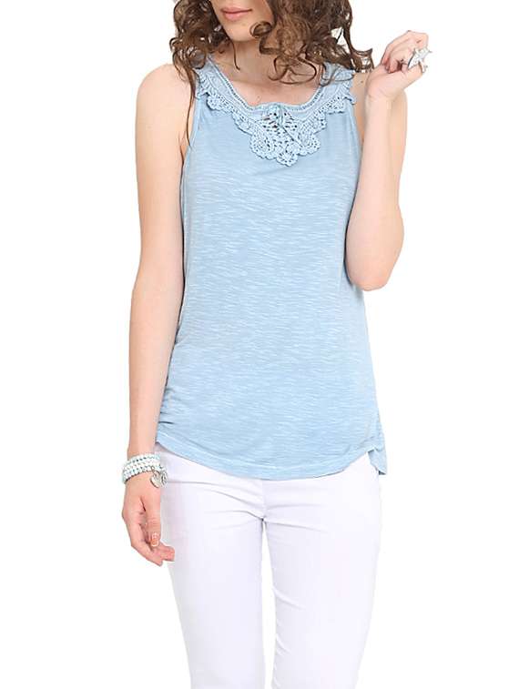 blue viscose top