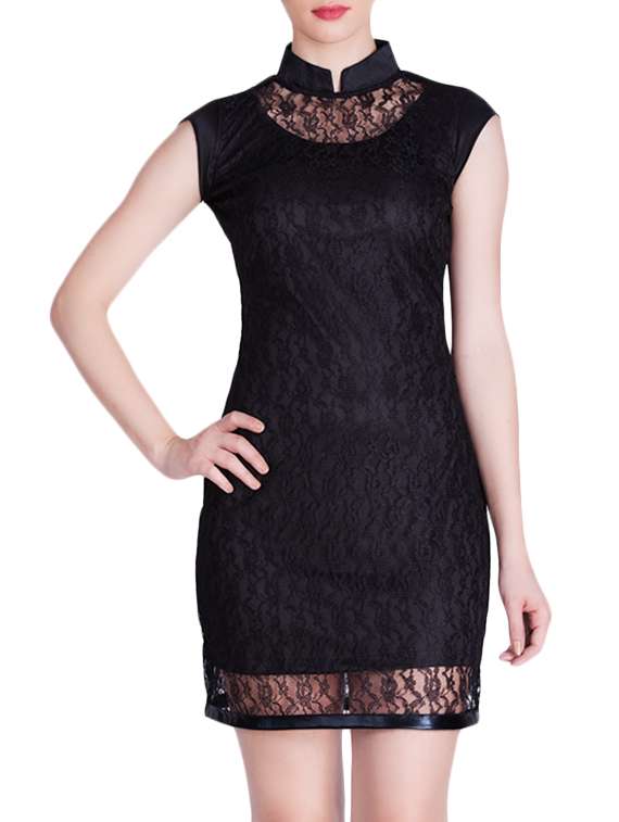 black lace dress