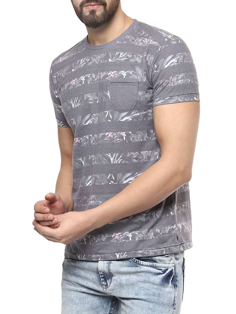 grey stripe t-shirt - 13119235 -  Standard Image - 1